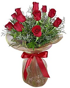 BUQUÊ 12 ROSAS VERMELHAS NACIONAIS VALENTINA